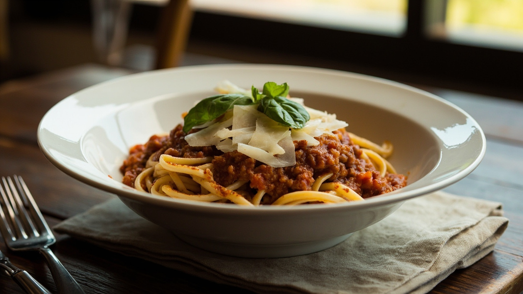 A plate of our handmade tagliatelle al ragù